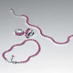 Pandora Timeless Sparkling Pink Tennis rannekoru, hopea, 591469C04