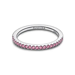 Pandora Timeless Sparkling Pink Band sormus, hopea, 192999C02