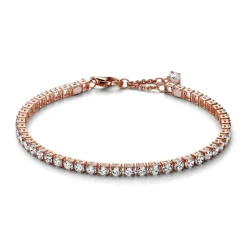 Pandora Timeless Sparkling Rose Tennis rannekoru, ruusukullattu, 581469C01