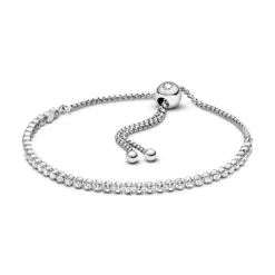 Pandora Timeless Sparkling Slider Tennis rannekoru, hopea, 599375C01