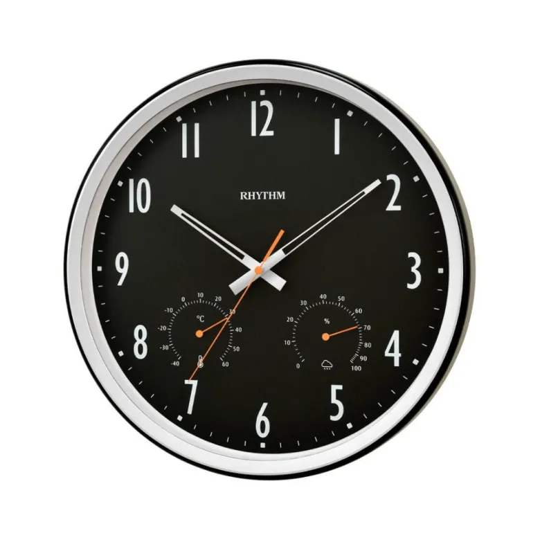 Rhythm seinäkello, musta CFG727-NR02