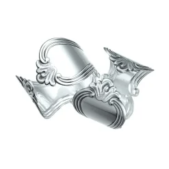 Romantiikka lautasliinarengas kahvipöytään, hopeaa, 23mm