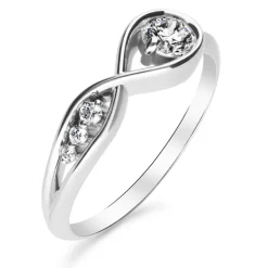 Silván Aina timanttisormus 0,46ct, valkokultaa, Silván vihkisormukset