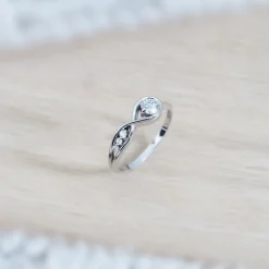 Silván Aina timanttisormus 0,46ct, valkokultaa, Silván vihkisormukset
