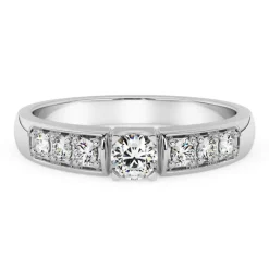 Silván Ariel timanttisormus 0,14ct, valkokultaa, Silván vihkisormukset