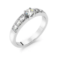 Silván Ariel timanttisormus 0,14ct, valkokultaa, Silván vihkisormukset