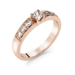 Silván Ariel timanttisormus 0,14ct, rosekultaa, Silván vihkisormukset