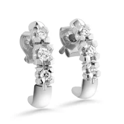 Silván Charlotte timanttikorvakorut 0,14ct, valkokultaa, Silván timanttikorut