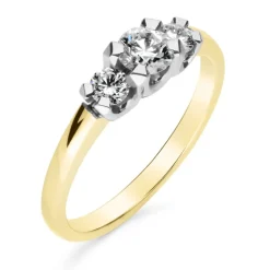 Silván Charlotte timanttisormus 0,50ct, valko- ja keltakultaa, Silván vihkisormukset