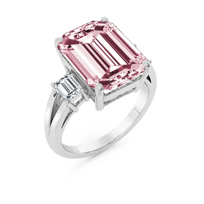 Silván Charlotte timanttisormus 4,38ct morganiitilla ja 0,60ct timanteilla, 18K valkokultaa, Silván vihkisormukset