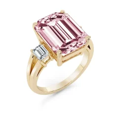 Silván Charlotte timanttisormus 4,38ct morganiitilla ja 0,60ct timanteilla, 18K keltakultaa, Silván vihkisormukset
