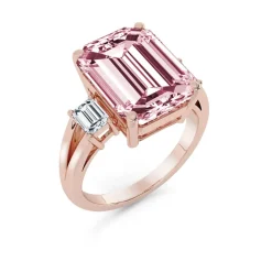 Silván Charlotte timanttisormus 4,38ct morganiitilla ja 0,60ct timanteilla, 18K rosekultaa, Silván vihkisormukset