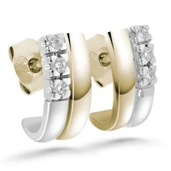 Silván Daria timanttikorvakorut 0,12ct, kelta- ja valkokultaa, Silván timanttikorut