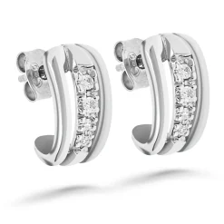 Silván Daria timanttikorvakorut 0,12ct, valkokultaa, Silván timanttikorut