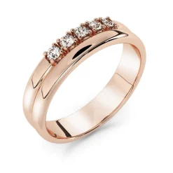 Silván Daria timanttisormus 0,05ct, rosekultaa, Silván vihkisormukset