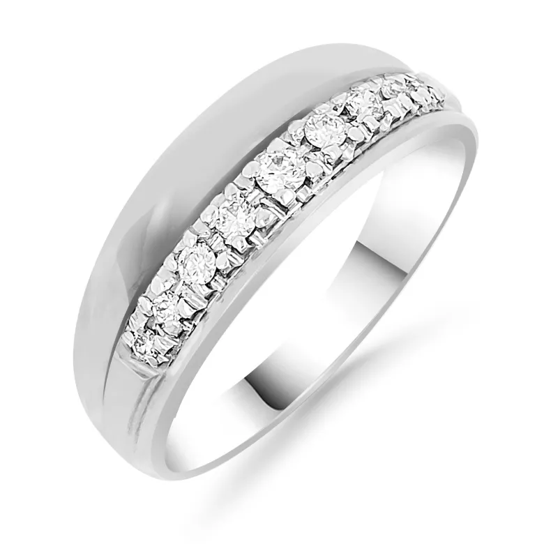 Silván Daria timanttisormus 0,15ct, valkokultaa, Silván vihkisormukset