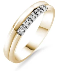 Silván Daria timanttisormus 0,05ct, keltakultaa, Silván vihkisormukset