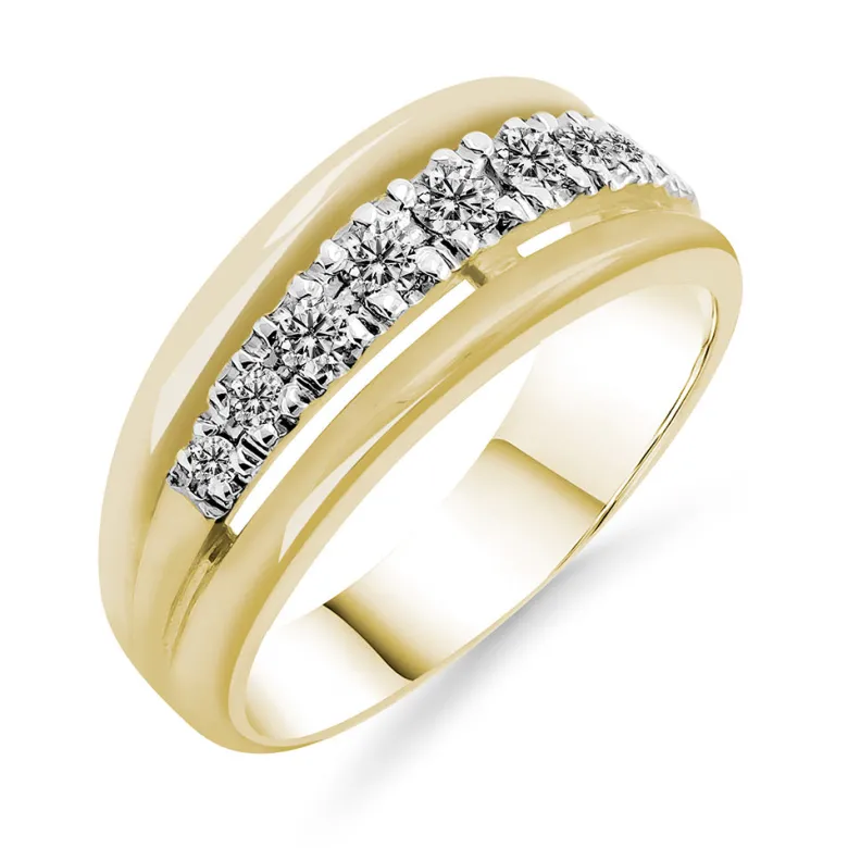 Silván Daria timanttisormus 0,25ct, keltakultaa, Silván vihkisormukset