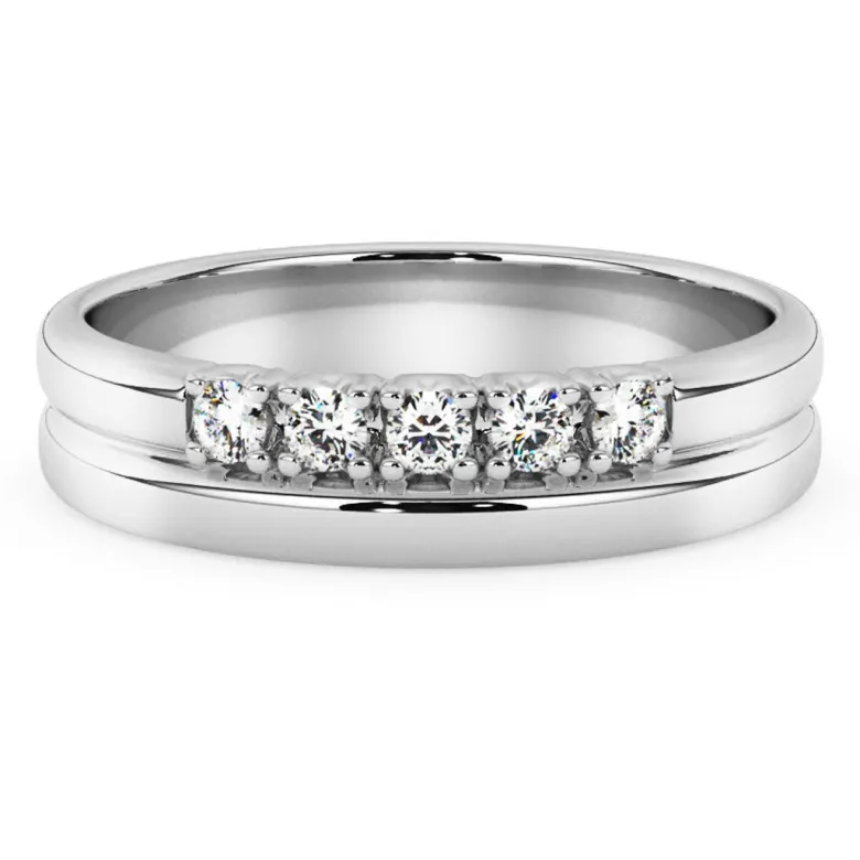 Silván Daria timanttisormus 0,05ct, valkokultaa, Silván vihkisormukset