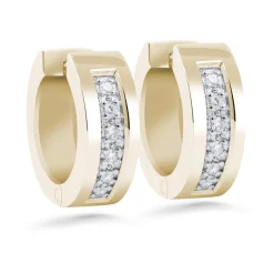 Silván Henrietta timanttikorvakorut 0,12ct, keltakultaa, Silván timanttikorut
