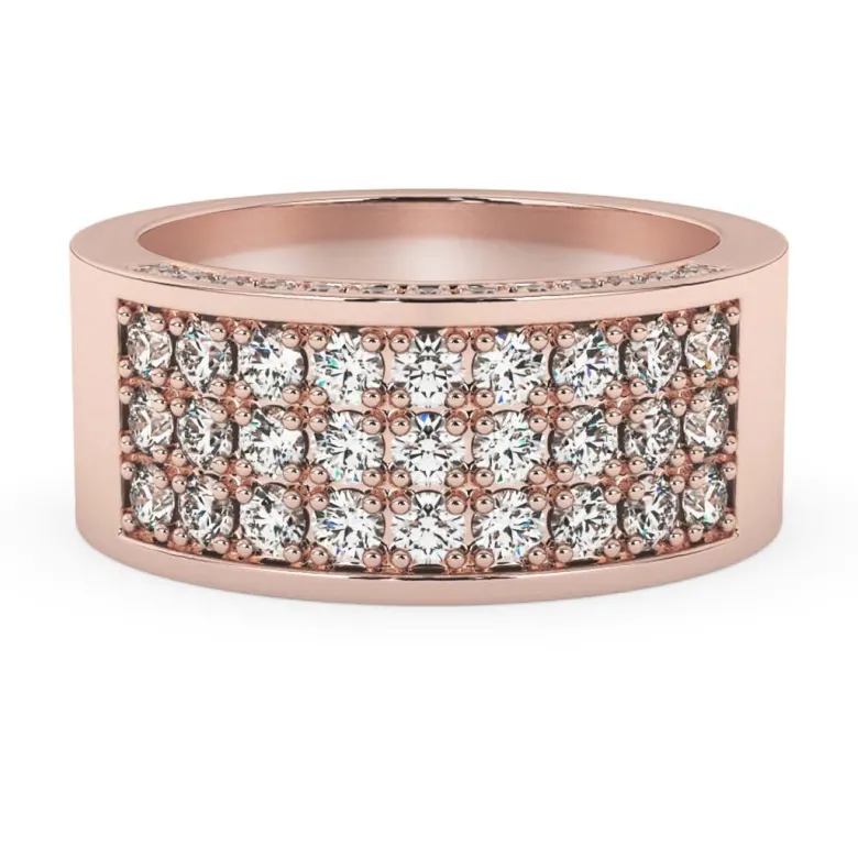 Silván Henrietta timanttisormus 0,95ct, rosekultaa, Silván vihkisormukset