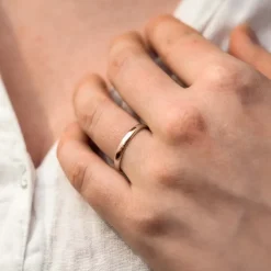 Silván kihlasormus 3mm puolipyöreä, rosekultaa, Silván kihlasormukset