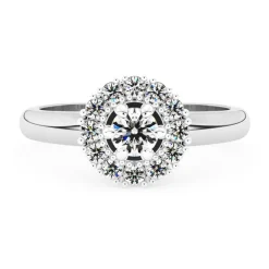 Silván Lauriel timanttisormus 0,42ct, valkokultaa, Silván vihkisormukset
