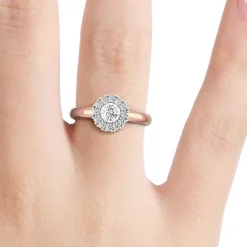 Silván Lauriel timanttisormus 0,42ct, rosekultaa, Silván vihkisormukset