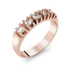 Silván Majlis timanttisormus 0,25ct, rosekultaa, Silván vihkisormukset