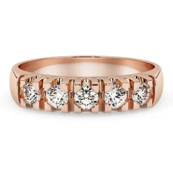 Silván Majlis timanttisormus 0,25ct, rosekultaa, Silván vihkisormukset