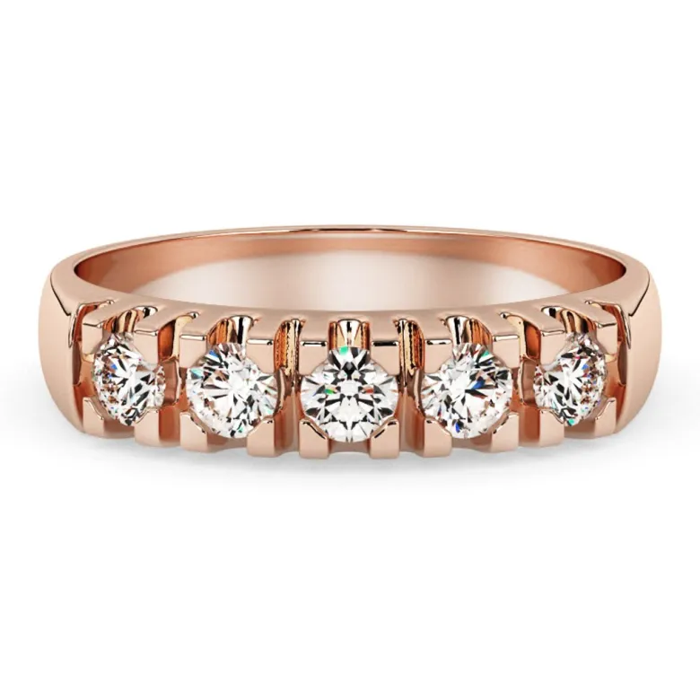 Silván Majlis timanttisormus 0,25ct, rosekultaa, Silván vihkisormukset