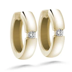 Silván Marie timanttikorvakorut 0,10ct, keltakultaa, Silván timanttikorut