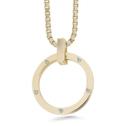 Silván Marie timanttiriipus 0,05ct, keltakultaa, Silván timanttikorut