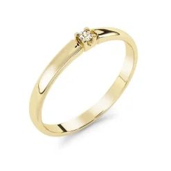Silván Marie timanttisormus 0,02ct, keltakultaa, Silván vihkisormukset
