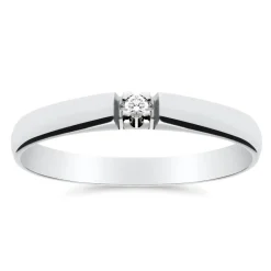 Silván Marie timanttisormus 0,02ct, valkokultaa, Silván vihkisormukset