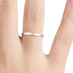 Silván Marie timanttisormus 0,02ct, valkokultaa, Silván vihkisormukset