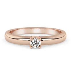 Silván Marie timanttisormus 0,05ct, rosekultaa, Silván vihkisormukset