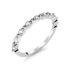 Silván Markiisi rivitimanttisormus 0,27ct, valkokultaa, Silván vihkisormukset