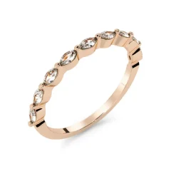 Silván Markiisi rivitimanttisormus 0,27ct, rosekultaa, Silván vihkisormukset