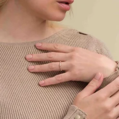 Silván Mimosa timanttisormus 0,18ct, rosekultaa, Silván vihkisormukset