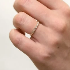 Silván Mimosa timanttisormus 0,08ct, rosekultaa, Silván vihkisormukset