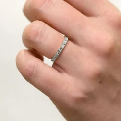 Silván Mimosa timanttisormus 0,08ct, valkokultaa, Silván vihkisormukset