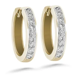 Silván Olivia timanttikorvakorut 0,18ct, keltakultaa, Silván timanttikorut