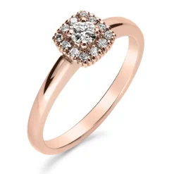 Silván Rosalie halosormus 0,23ct, rosekultaa, Silván vihkisormukset