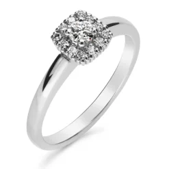 Silván Rosalie halosormus 0,23ct, valkokultaa, Silván vihkisormukset