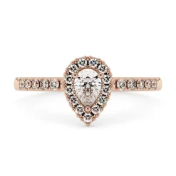 Silván Rosalie timanttisormus 0,39ct, rosekultaa, Silván vihkisormukset