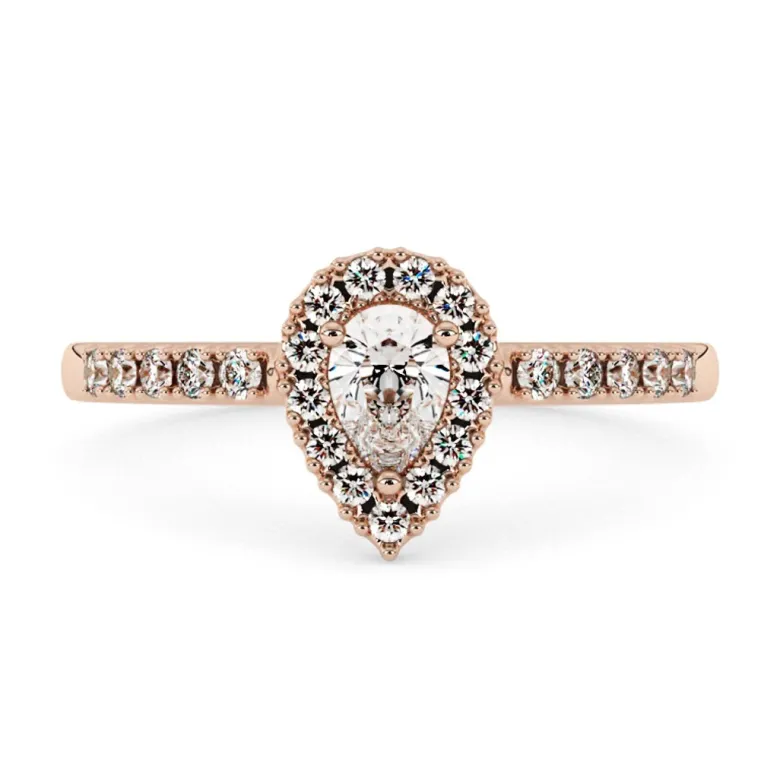Silván Rosalie timanttisormus 0,39ct, rosekultaa, Silván vihkisormukset