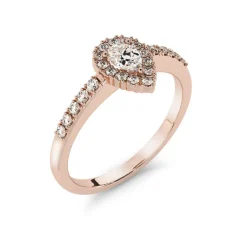 Silván Rosalie timanttisormus 0,39ct, rosekultaa, Silván vihkisormukset