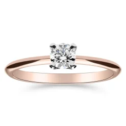 Silván Solitaire timanttisormus 0,30ct, valko- ja rosekultaa, Silván vihkisormukset
