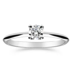 Silván Solitaire timanttisormus 0,30ct, valkokultaa, Silván vihkisormukset